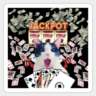 Jackpot Casino Cat Magnet